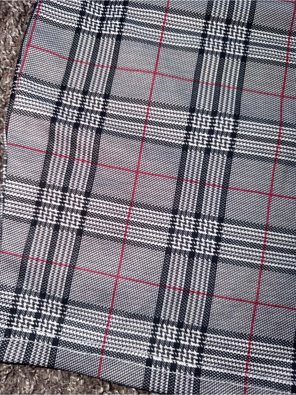 Gray Plaid Mini Skirt size small